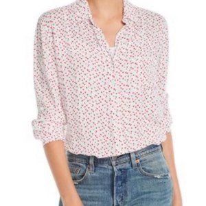 Beachlunchlounge Mini Heart Print Button Down Shirt Large